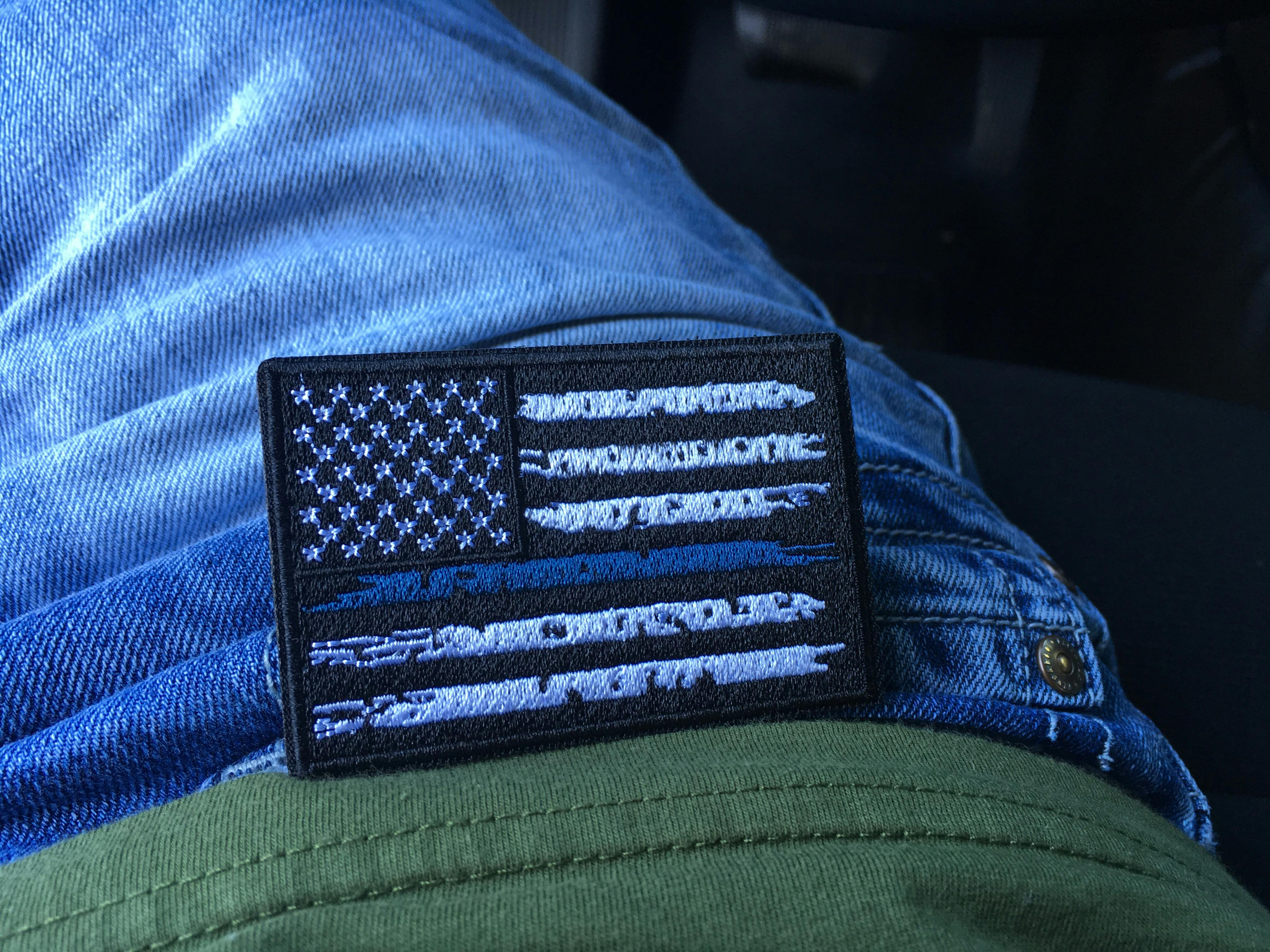 Thin Blue Line Across America Us Flag Morale Patch Morale Patch® Armory